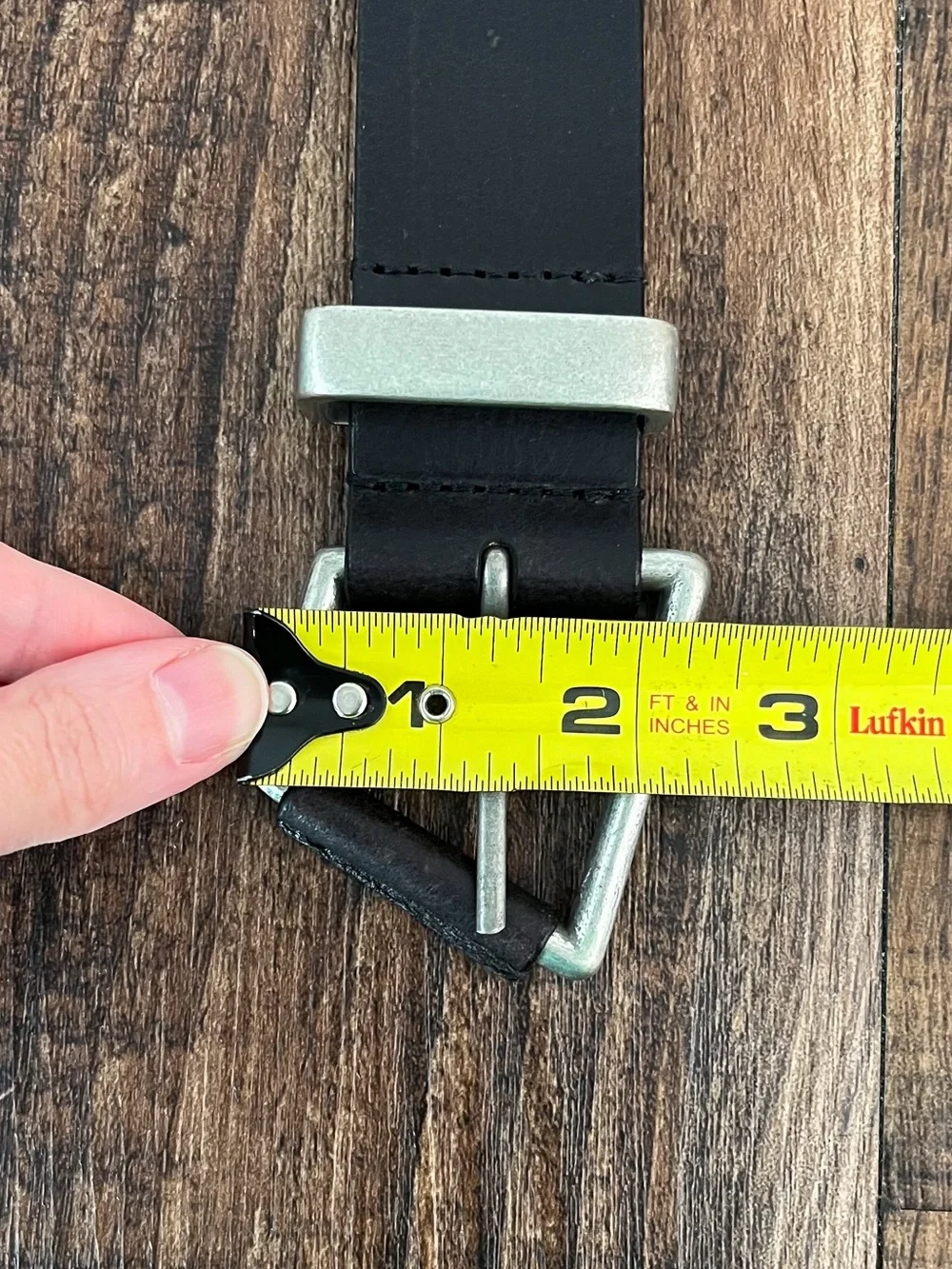 Free People We The Free Getty Leather Belt Slanted Buckle Boho Size XS/S Black